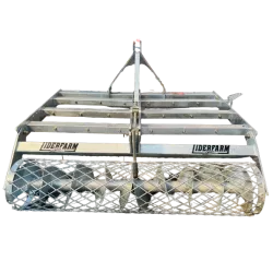 Herse de carrière équestre avec rouleau LIDERFARM 2m00 - Dent double souple de haute résistance
